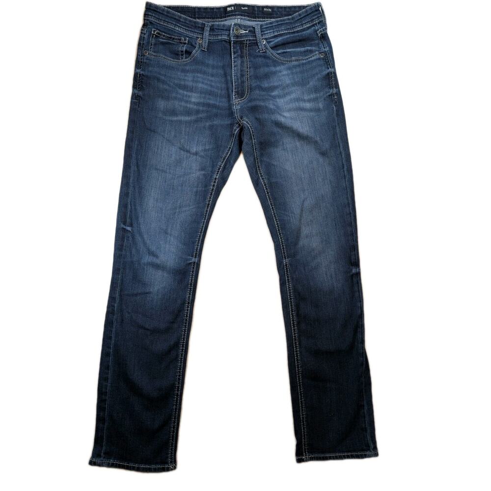 BKE Mason Straight Leg Jeans Men's 32x32 Medium Wash Stretch Buckle Denim